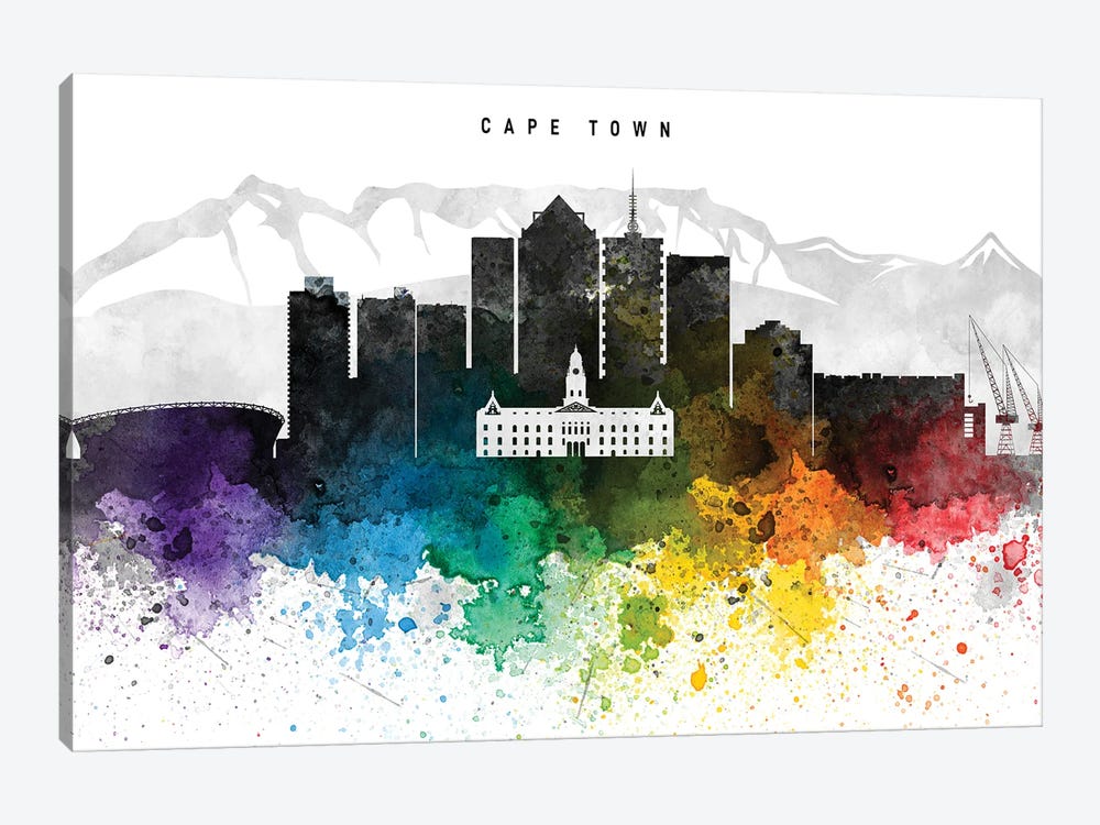 Cape Skyline Rainbow Style by WallDecorAddict 1-piece Canvas Print