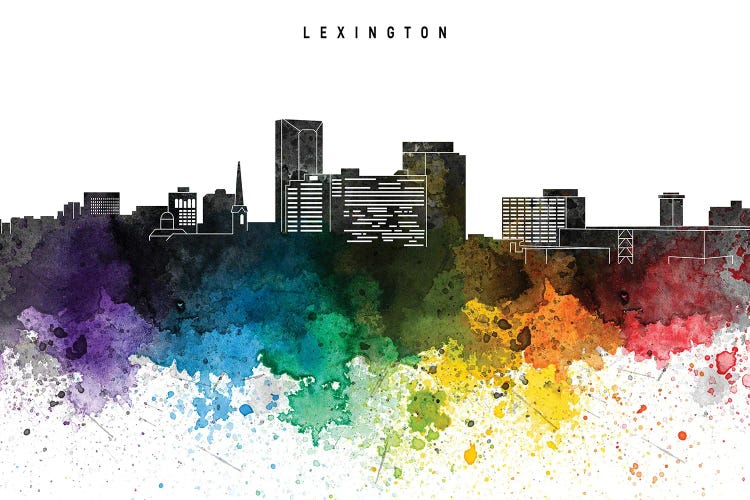 Lexington Skyline, Rainbow Style by WallDecorAddict wall art