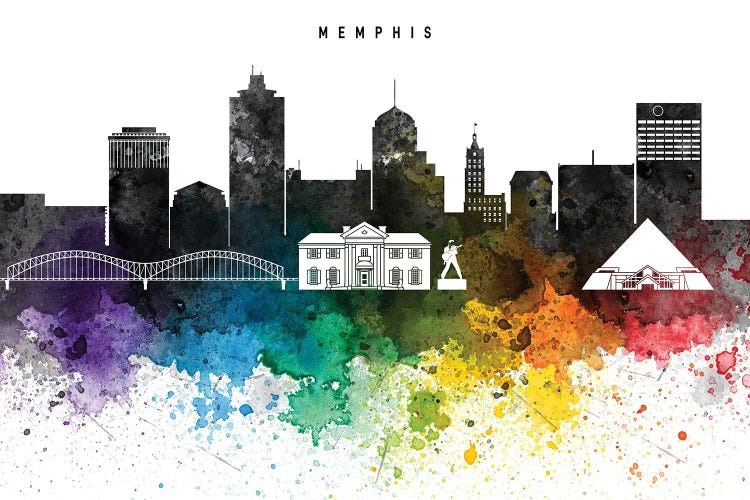 Memphis Skyline, Rainbow Style