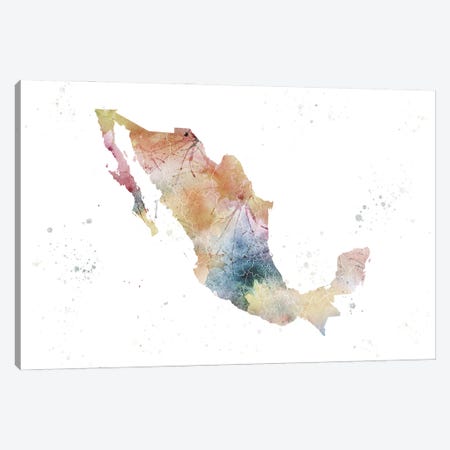 Mexico Nature Watercolor Canvas Print #WDA252} by WallDecorAddict Canvas Art