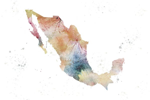 Mexico: Mexico Nature Watercolor by WallDecorAddict