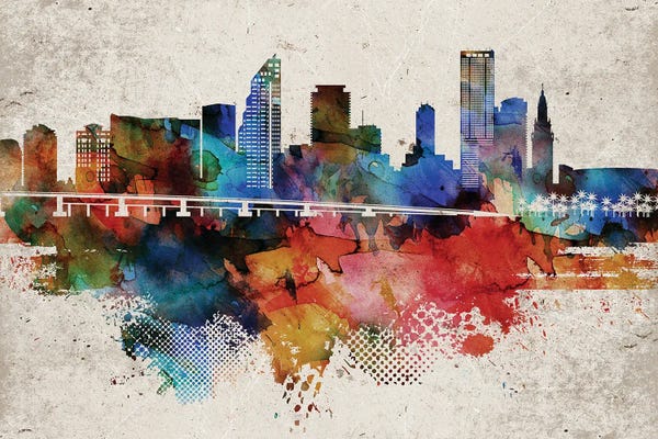 WallDecorAddict: Miami Abstract by WallDecorAddict