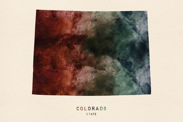 Colorado: Colorado State Map Desert Style by WallDecorAddict