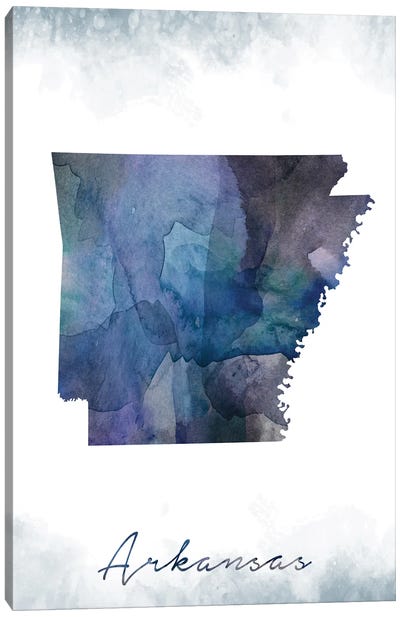 Arkansas State Bluish Canvas Art Print - Arkansas Art
