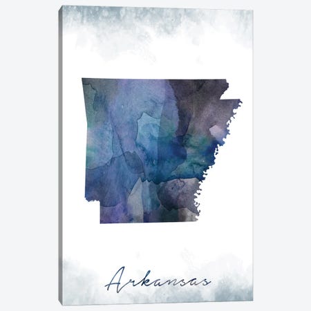 Arkansas State Bluish Canvas Print #WDA25} by WallDecorAddict Canvas Artwork