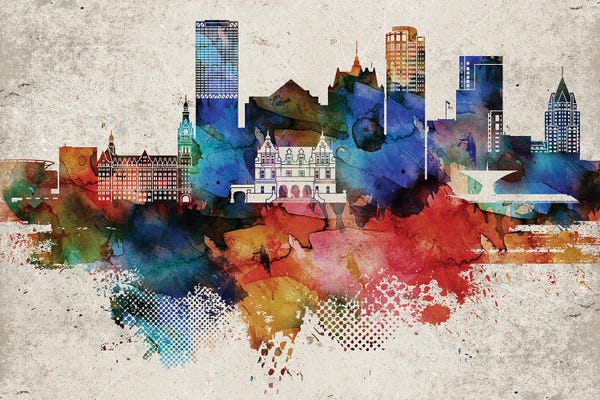 Milwaukee: Milwaukee Abstract by WallDecorAddict
