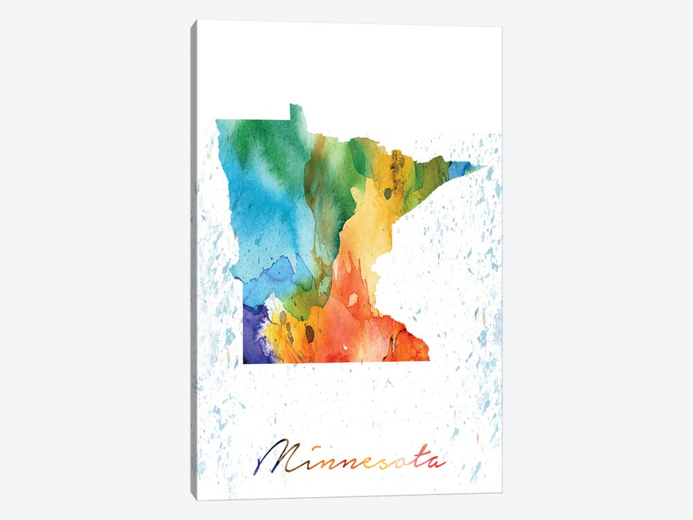 Minnesota State Colorful by WallDecorAddict 1-piece Art Print