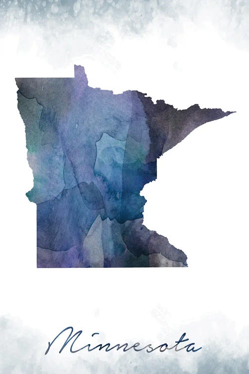 Minnesota Statebluish by WallDecorAddict wall art