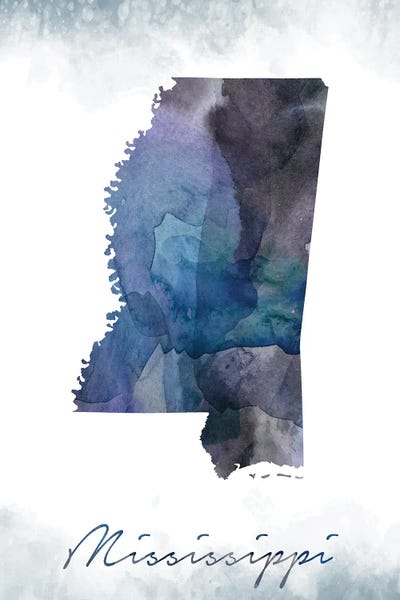 Mississippi State Bluish by WallDecorAddict art print