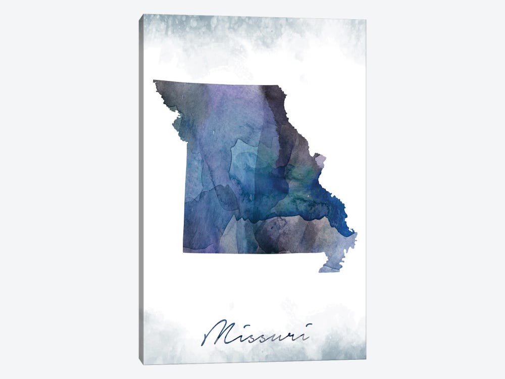 Missouri State Bluish by WallDecorAddict 1-piece Canvas Print