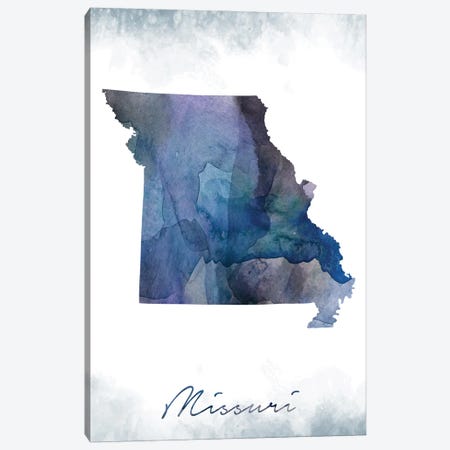Missouri State Bluish Canvas Print #WDA281} by WallDecorAddict Canvas Print