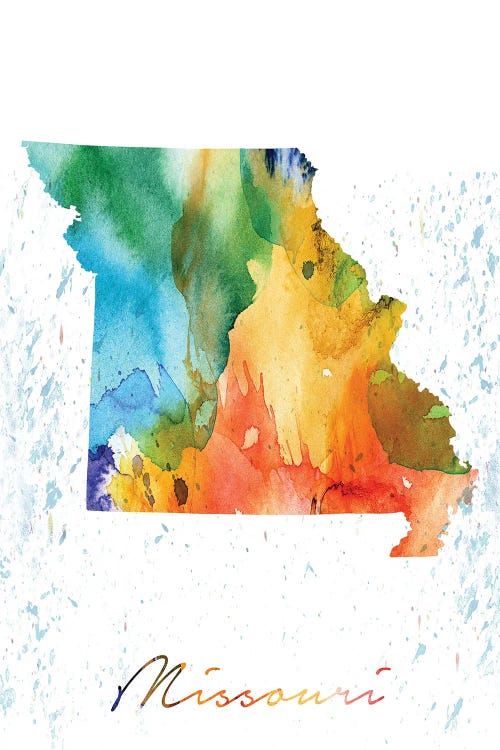 Missouri State Colorful by WallDecorAddict wall art