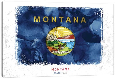 Montana Canvas Art Print - Flag Art