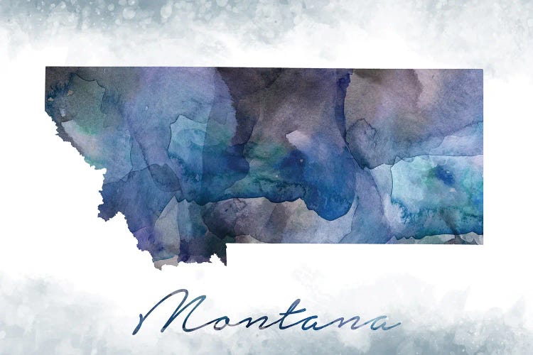 Montana State Bluish by WallDecorAddict wall art