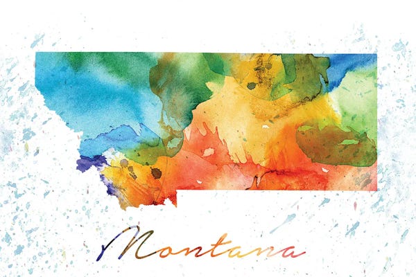 Montana: Montana State Colorful by WallDecorAddict