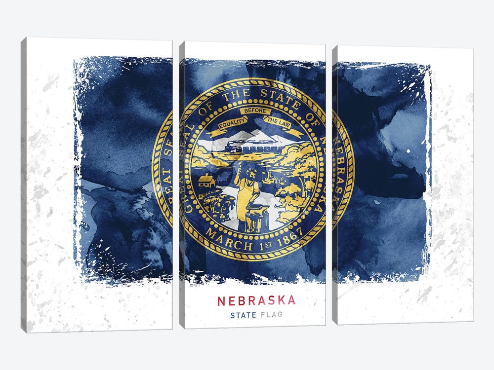 Nebraska by WallDecorAddict 3-piece Canvas Art Print