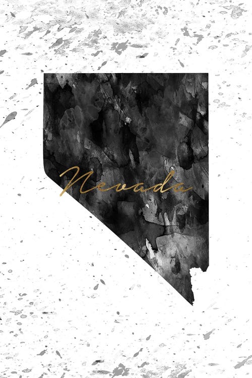 Nevada Black And White Gold by WallDecorAddict wall art