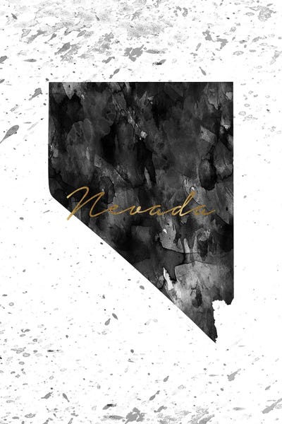 Nevada: Nevada Black And White Gold by WallDecorAddict