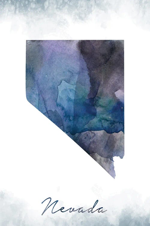 Nevada State Bluish by WallDecorAddict wall art