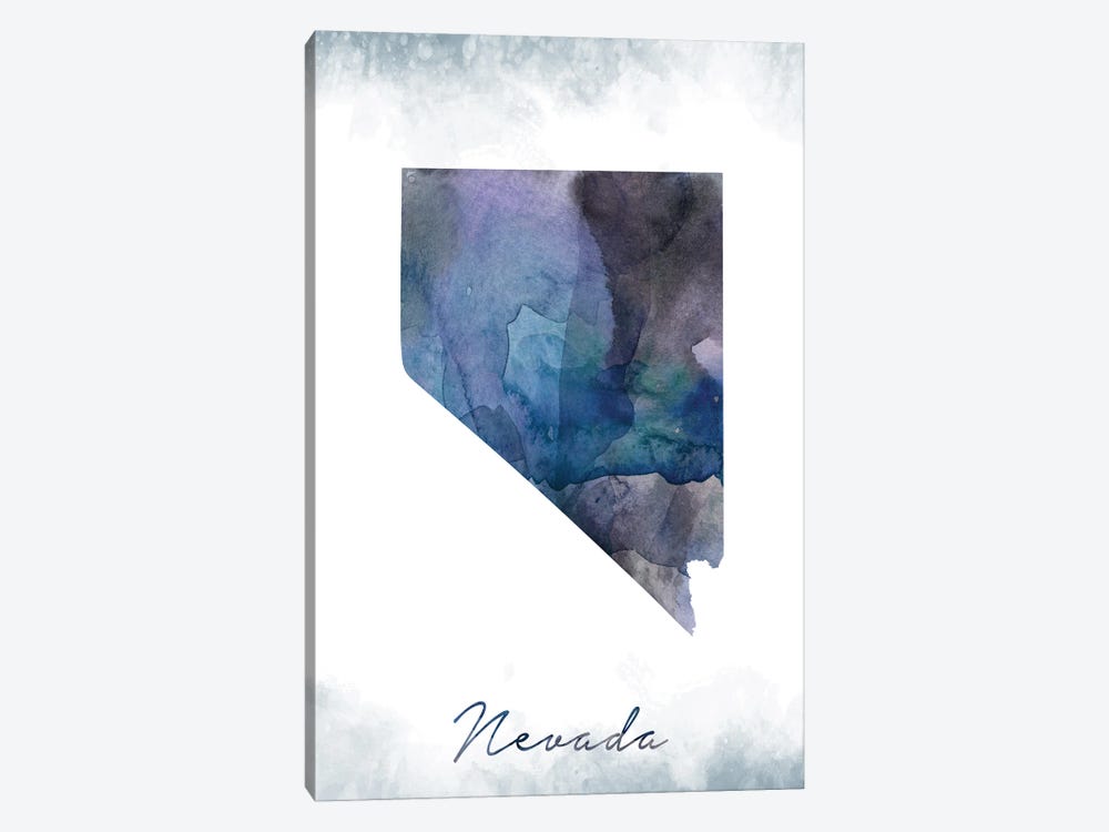 Nevada State Bluish by WallDecorAddict 1-piece Canvas Art Print