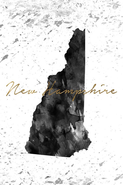 New Hampshire Black And White Gold