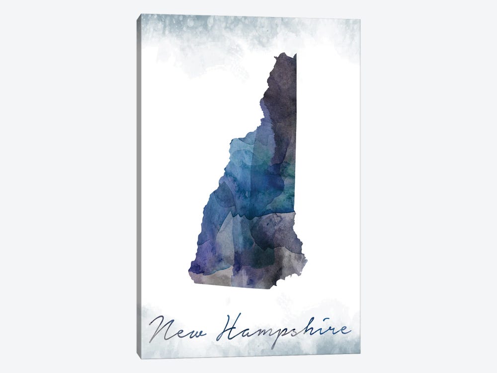 New Hampshire State Bluish by WallDecorAddict 1-piece Canvas Artwork