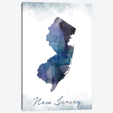 New Jersey Statebluish Canvas Print #WDA314} by WallDecorAddict Canvas Artwork