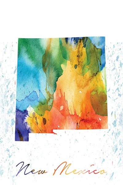 New Mexico State Colorful by WallDecorAddict canvas print