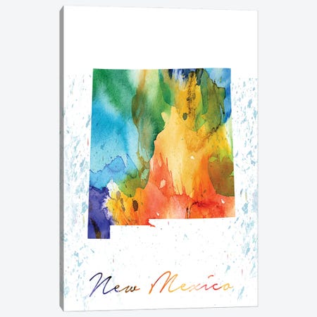 New Mexico State Colorful Canvas Print #WDA318} by WallDecorAddict Canvas Print