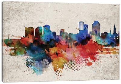 New Orleans Abstract Canvas Art Print - New Orleans Skylines