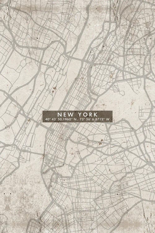 New York City Map Abstract