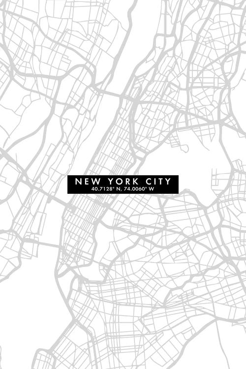 New York City Map Minimal