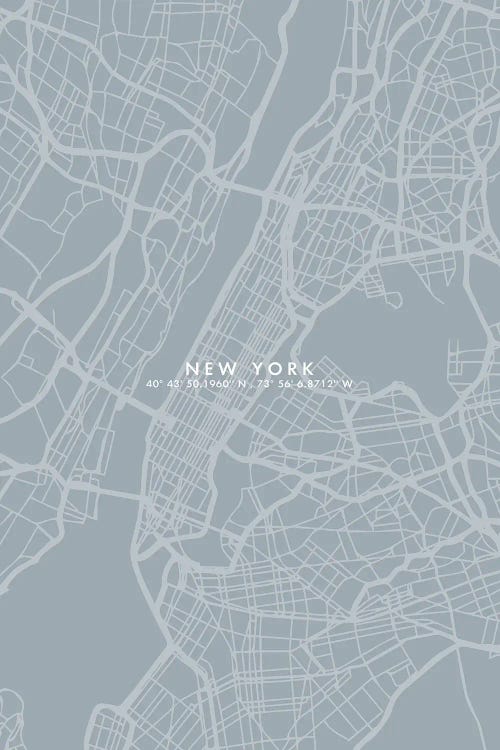 New York City Map Simple Color