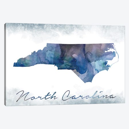 North Carolina State Bluish Canvas Print #WDA340} by WallDecorAddict Canvas Artwork
