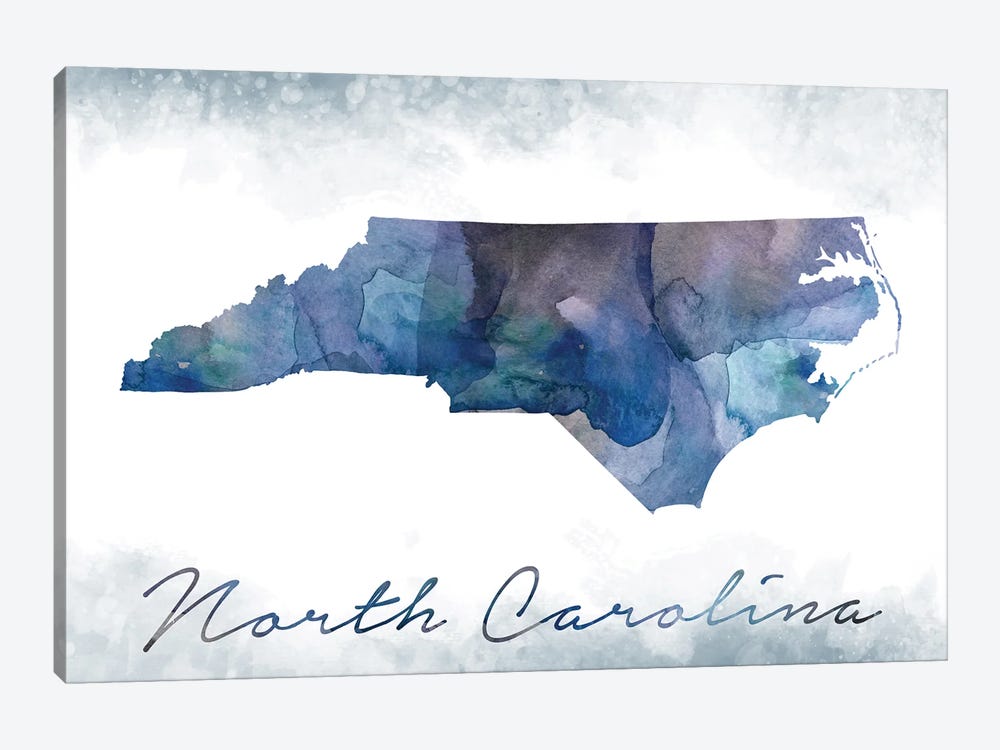 North Carolina State Bluish by WallDecorAddict 1-piece Canvas Art Print
