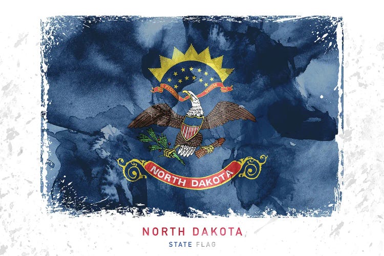 North Dakota by WallDecorAddict canvas print