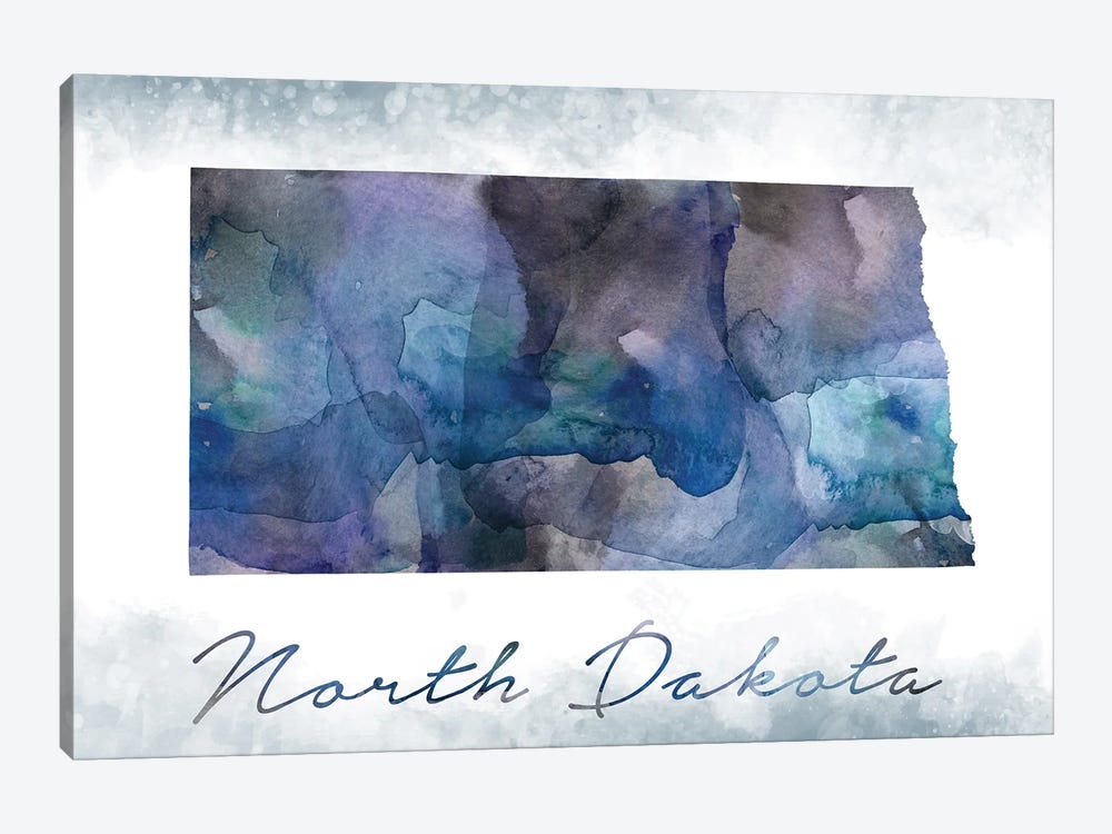 North Dakota State Bluish by WallDecorAddict 1-piece Canvas Print