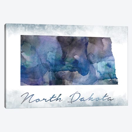 North Dakota State Bluish Canvas Print #WDA346} by WallDecorAddict Canvas Print