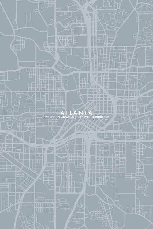 Atlanta City Map Simple Color