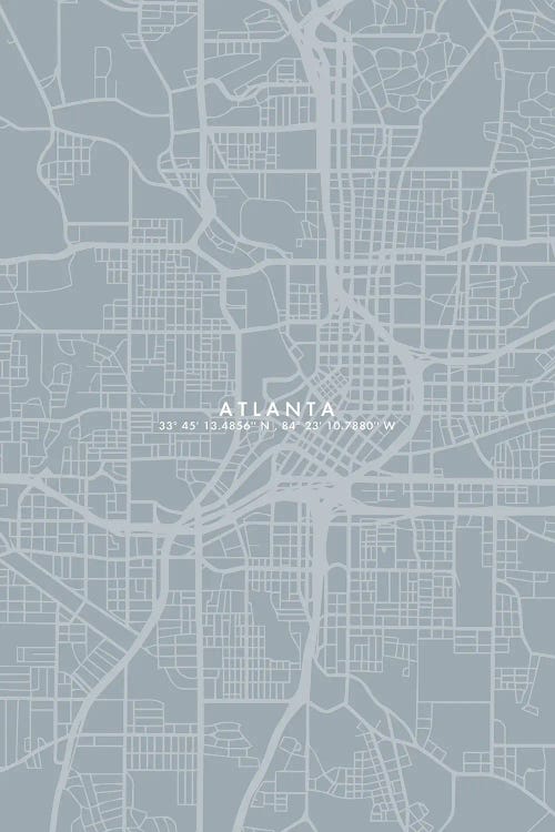 Atlanta City Map Simple Color