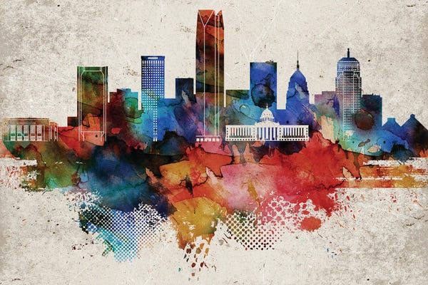 Oklahoma: Oklahoma Abstract by WallDecorAddict