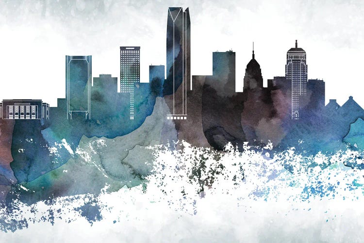 Oklahoma Bluish Skylines by WallDecorAddict wall art