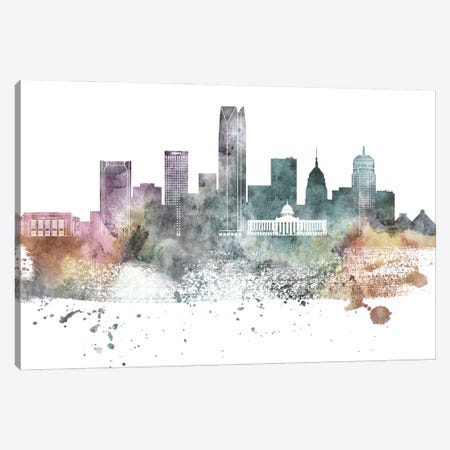 Oklahoma Pastel Skylines Canvas Print #WDA359} by WallDecorAddict Canvas Print