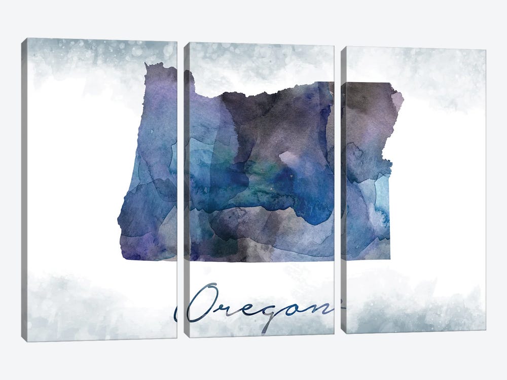 Oregon State Bluish by WallDecorAddict 3-piece Canvas Art