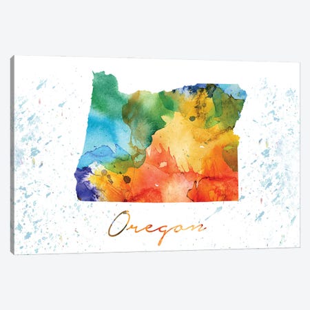 Oregon State Oregon Canvas Print #WDA366} by WallDecorAddict Canvas Art Print
