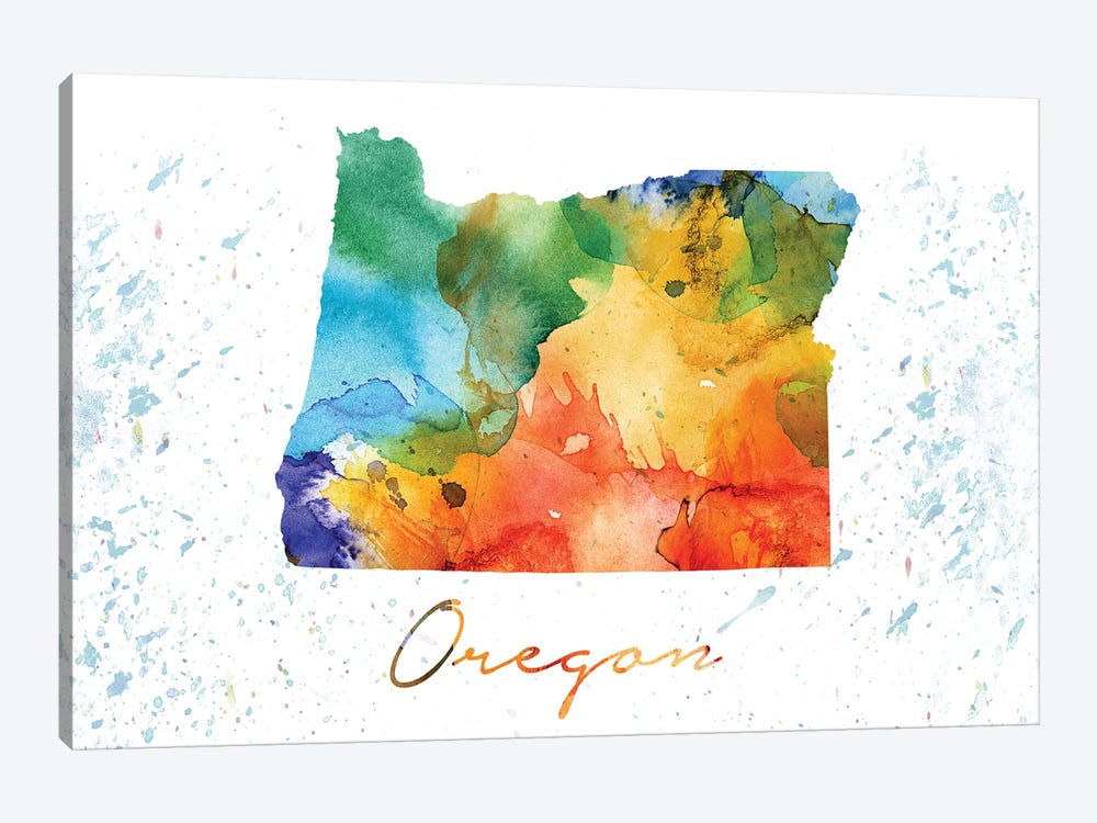 Oregon State Oregon by WallDecorAddict 1-piece Canvas Print