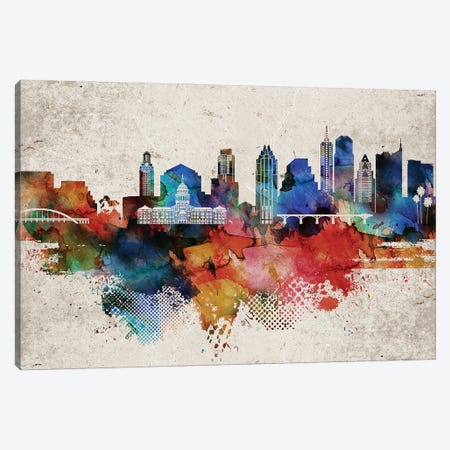 Austin Abstract Canvas Print #WDA36} by WallDecorAddict Canvas Print