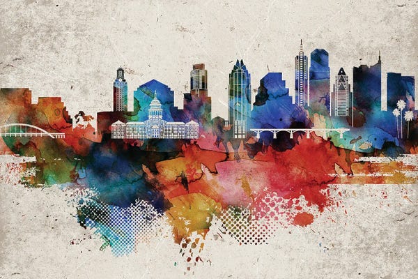 Urban: Austin Abstract by WallDecorAddict
