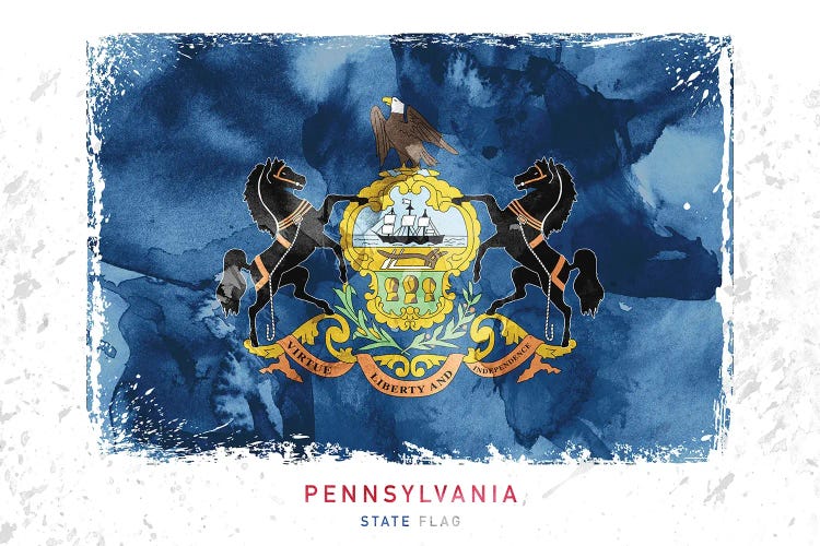 Pennsylvania by WallDecorAddict canvas print