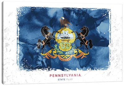 Pennsylvania Canvas Art Print - State Maps
